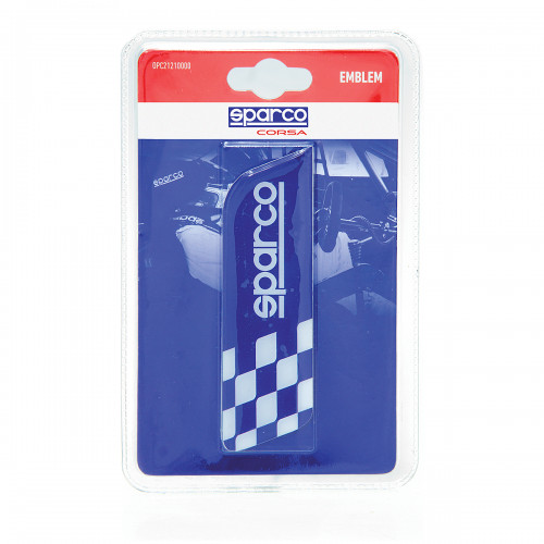 Эмблема 3D лакированная SPARCO, флаг F1, цвет синий