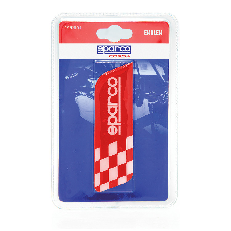 Эмблема 3D лакированная SPARCO, флаг F1, цвет красный