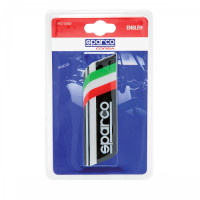 Эмблема 3D лакированная SPARCO, итальянский флаг, цвет черный