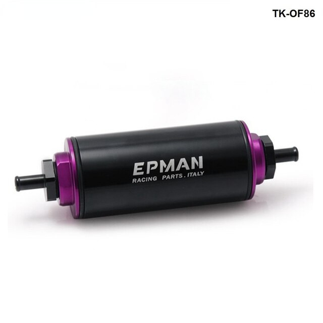 Фильтр топливный универсальный EPMAN, вход-выход d 8.6 мм черный